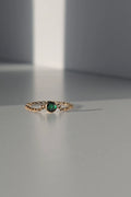 Gold chain ring on neutral base