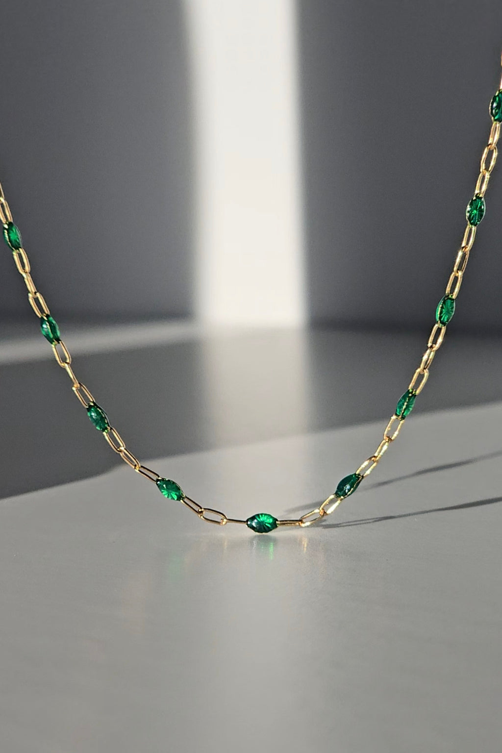 OLANTI Celeste gold-filled necklace chain with colorful enamel links