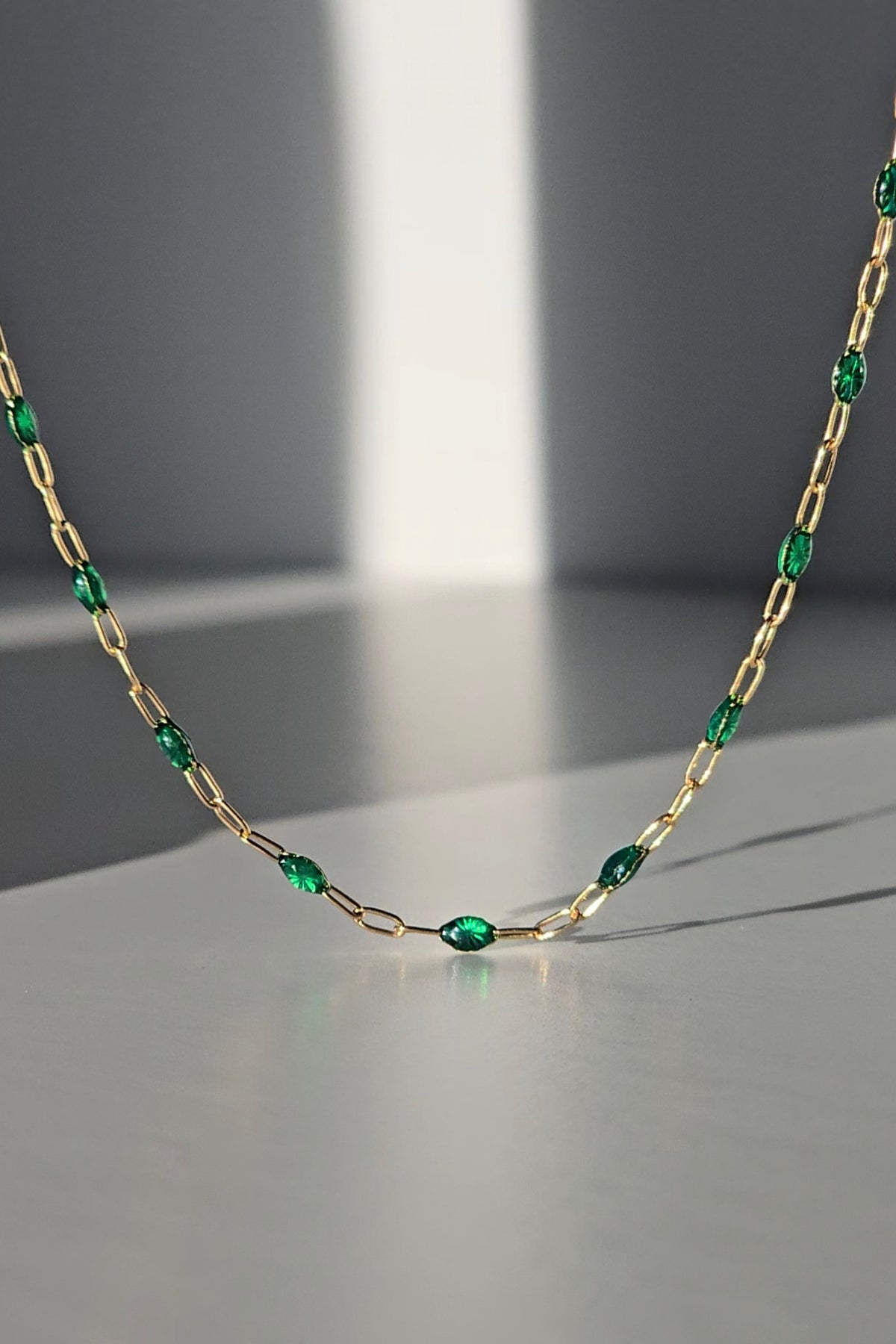OLANTI Celeste gold-filled necklace chain with colorful enamel links