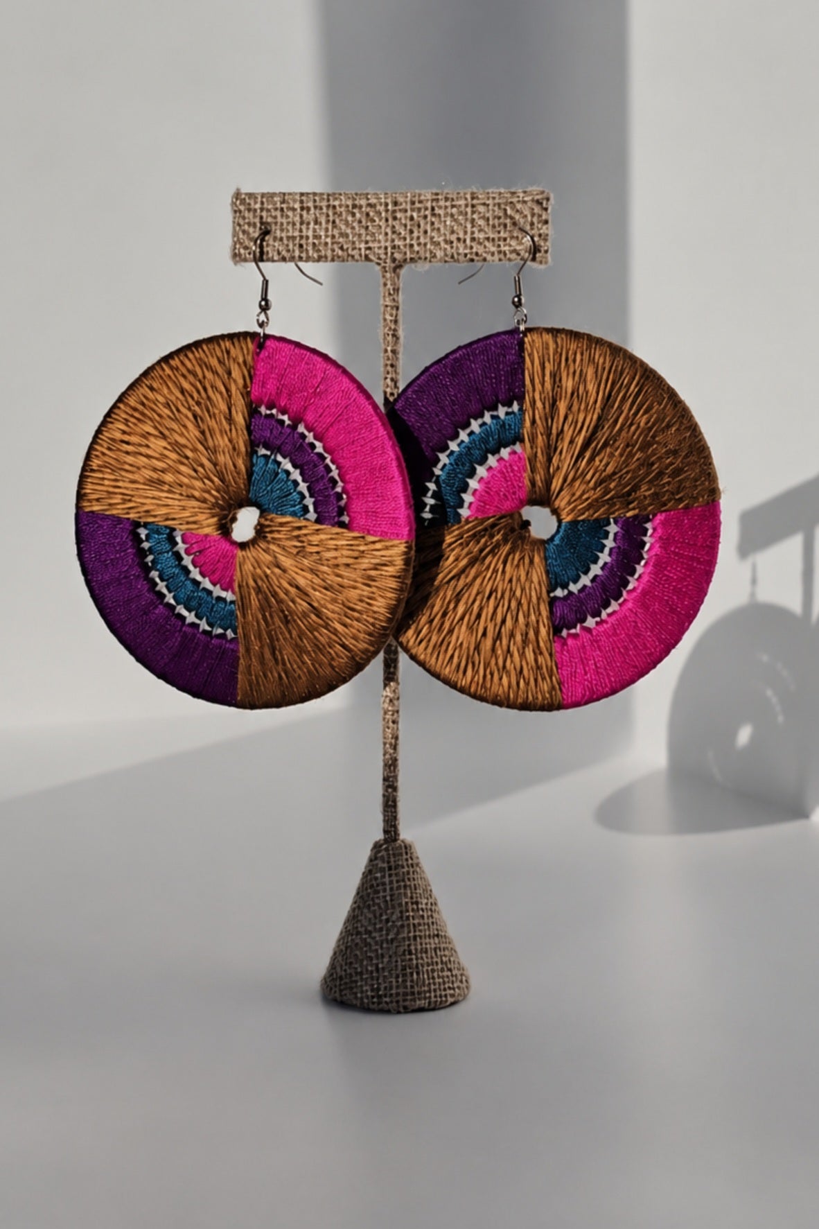 Daryl oversized handmade geometric earrings by OLANTI