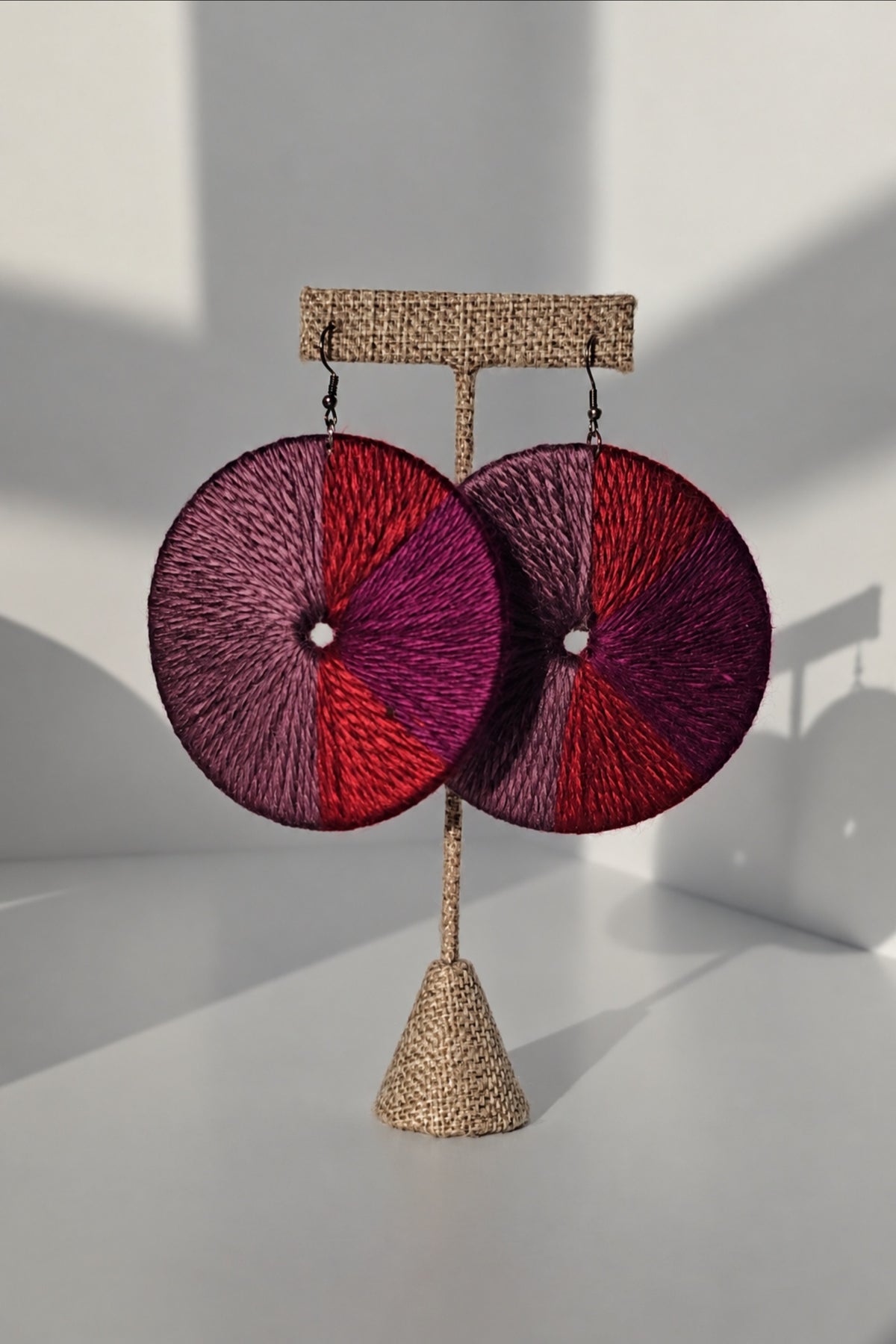 Javi oversized circular statement earrings by OLANTI