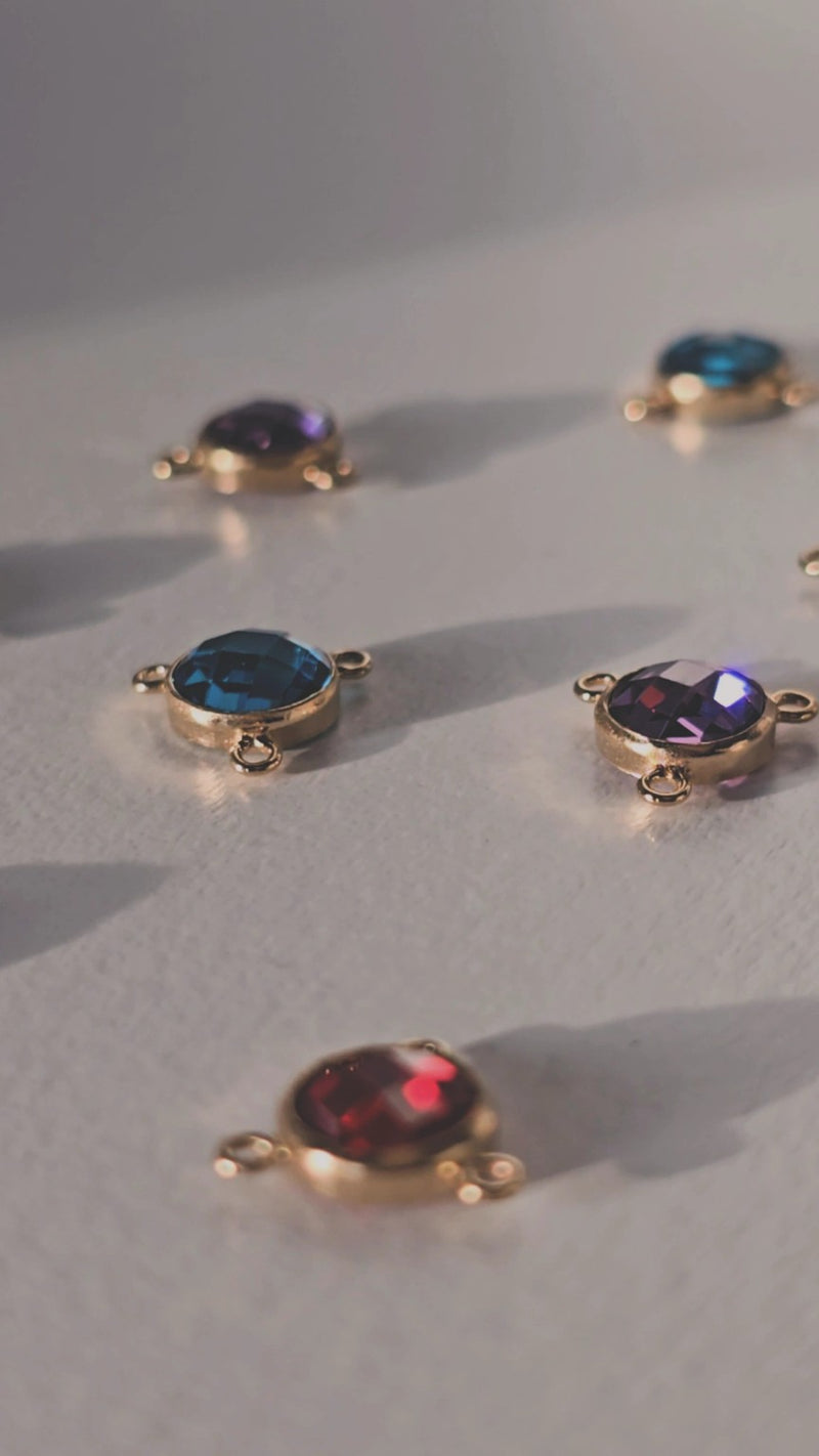 OLANTI gemstone connectors for chains, charms and stacks